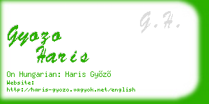 gyozo haris business card